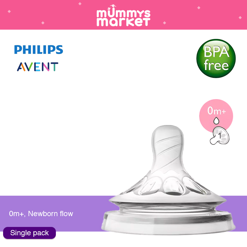 Philips Avent Natural Teat (Twin Pack) 0-6months (SCF651-654/23)